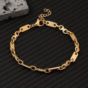 14K Gold Womens Chain Link Style Bracelet Ladies New 14 K Silver Jewelry 7" 8"